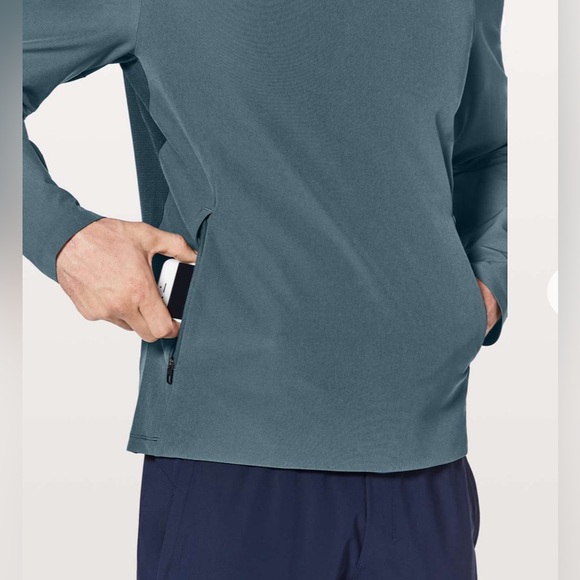 NWOT Lululemon Warp Lite Long Sleeve Crew - Size XL Iron Blue/Night Diver - Picture 3 of 14